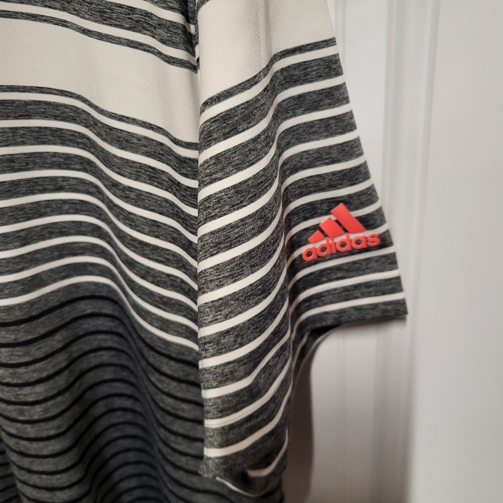 Adidas Men's Grey White Polo Shirt Size Xlg - Picture 3 of 5